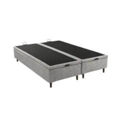 Base Box Bau Queen Kappesberg Poliester 30X158X188 Cinza
