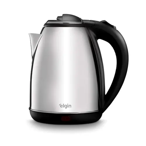 Chaleira Eletrica Elgin 2 Litros 1200W Desligamento Automatico Jarra Sem Fio Inox 127V