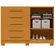 Comoda ACP Bella 5 Gavetas Com Sapateira Cinamomo