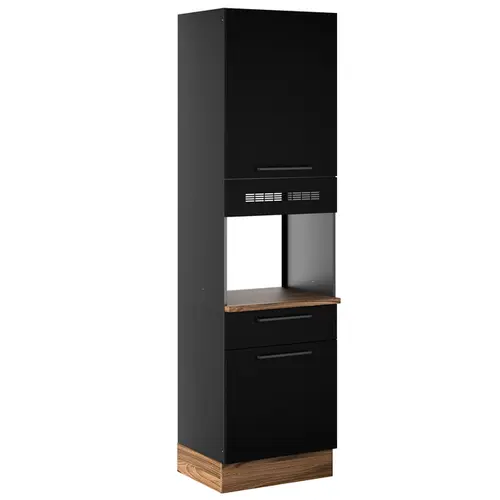 Paneleiro Exclusive Itatiaia 2 Portas 1 Gaveta Em Aco Grafite Preto Matte