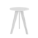 Mesa Lateral 100% MDF Retro Peroba Redonda Branco Brilho