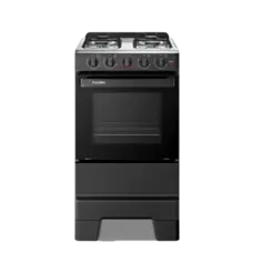 Fogao Esmaltec Ideal Pop 4 Bocas Mesa em Inox com Acendimento Manual Preto