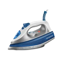 Ferro a Vapor Mondial Base Ceramica 1200W Branco Azul 127V