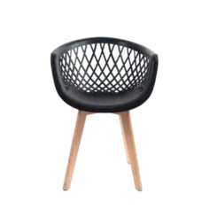Cadeira Serbin Web Wood Preto
