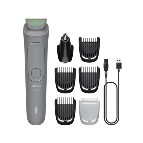 Aparador De Pelos Philips Multigroom  MG391115 7 em 1 Cinza