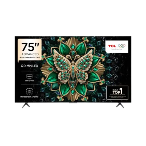 Smart TV 75" TCL QD Mini Led Dolby Atmos 4K Advanced