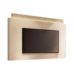 Painel Suspenso Nobre 2.2 HB Moveis Para TV Ate 85" Polegadas Off White Champagne