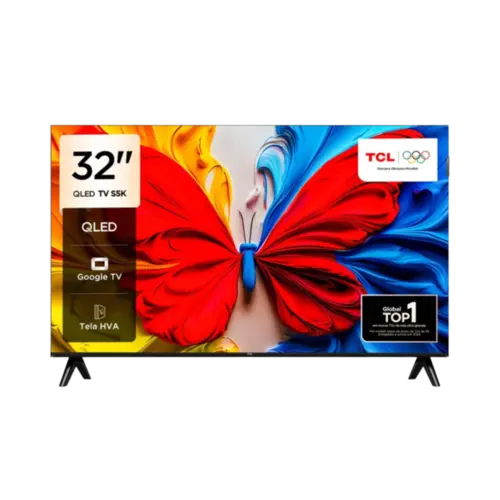 Smart TV 32" TCL Qled Google TV 32S5K FHD Wi-Fi Bluetooth