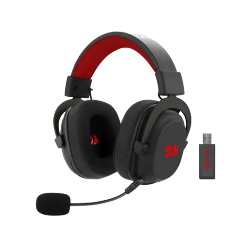 Headset Gamer Redragon Zeus Pro Wireless Bluetooth Preto Vermelho