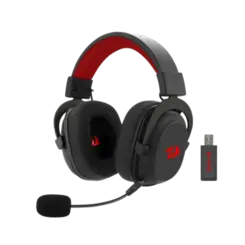 Headset Gamer Redragon Zeus Pro Wireless Bluetooth Preto Vermelho