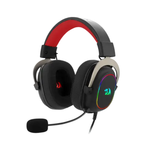 Headset Gamer Redragon H510RGB  Zeus X RGB Preto Vermelho