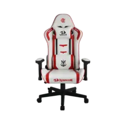 Cadeira Gamer Redragon Flamengo Glory Couro Sintetico Preto Vermelho