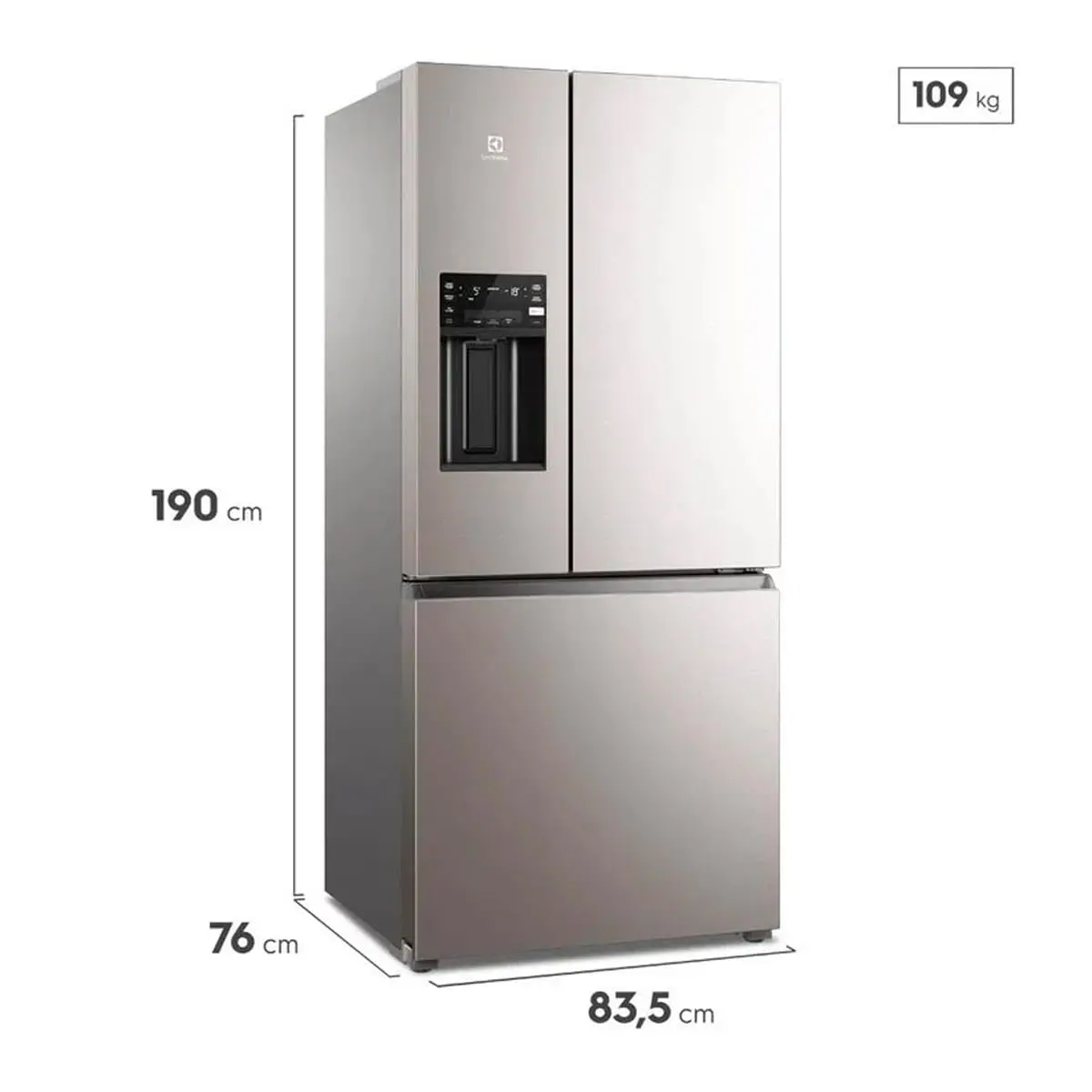 Geladeira Electrolux Multidoor 540 Litros em Inox - Ramsons