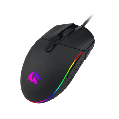 Mouse Gamer Redragon Invader RGB 8 Botoes Preto