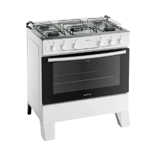 Fogao Atlas Milao Plus 5 Bocas Com Acendimento Automatico Branco Bivolt