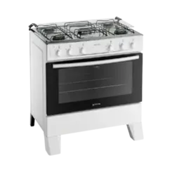 Fogao Atlas Milao Plus 5 Bocas Com Acendimento Automatico Branco Bivolt