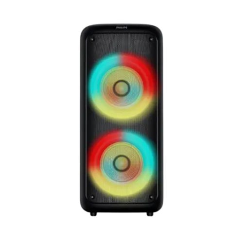 Caixa De Som Philips Party Speaker Bluetooth 6.0 Auracast Com LED Preto