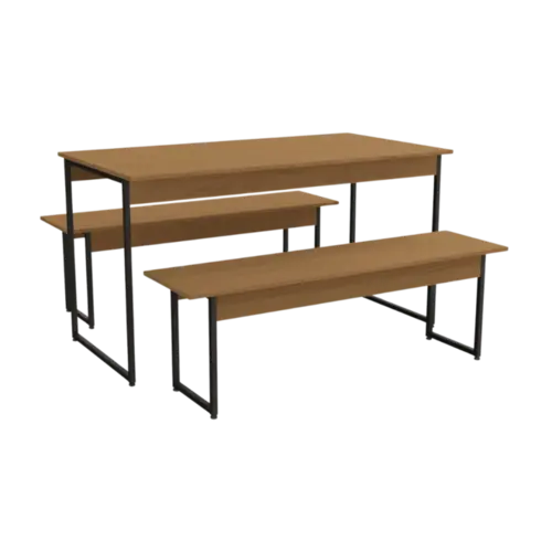 Mesa Kappesberg  LI013CNPRF Com 2 Bancos Canela Preto Fosco