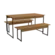 Mesa Kappesberg  LI013CNPRF Com 2 Bancos Canela Preto Fosco