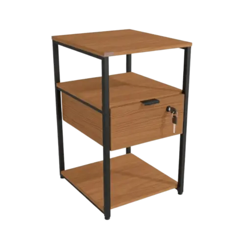 Modulo Auxiliar Kappesberg 1 Gaveta Em MDP Canela Preto