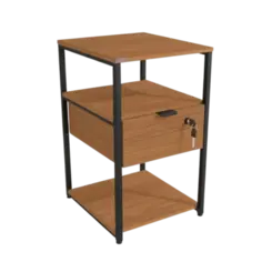 Modulo Auxiliar Kappesberg 1 Gaveta Em MDP Canela Preto
