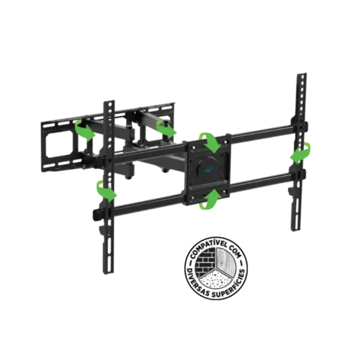 Suporte Articulado ELG Para TV 32" a 86" Polegadas Preto
