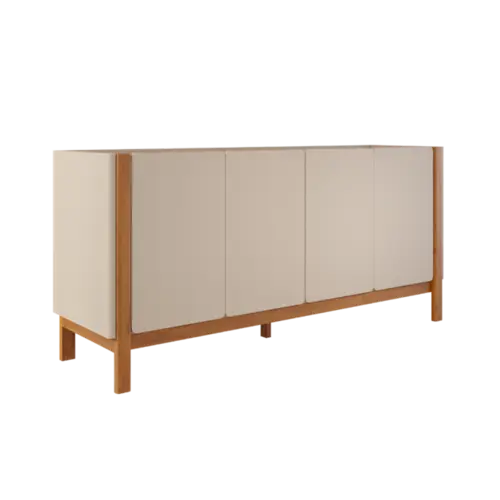 Buffet Cimol Araca Natuame 4 Portas Madeira Off White