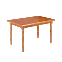 Mesa Retangular Piratini 160 x 80 cm Madeira De Eucalipto Natural Acetinado
