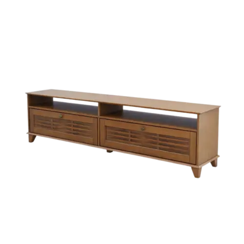 Rack Bancada Serpil Para TV 2 Portas 1,80cm Nogueira