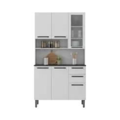 Kit Cozinha Itatiaia Florenca 6 Portas 2 Gavetas Branco