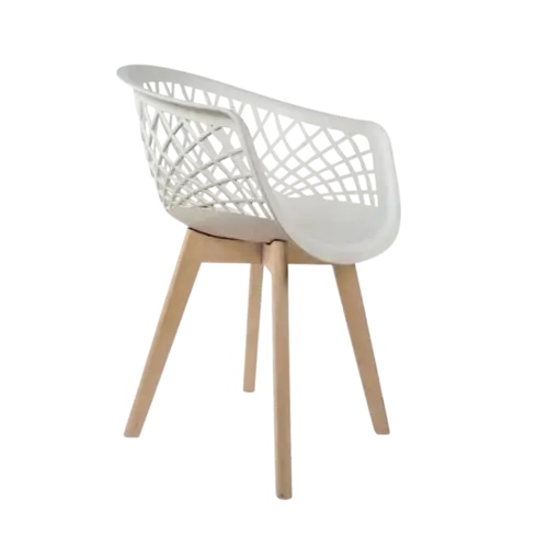 Cadeira Serbin Web Wood Branca