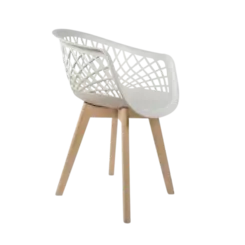 Cadeira Serbin Web Wood Branca