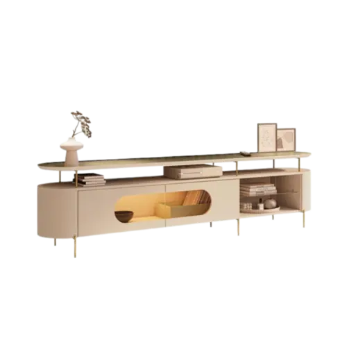 Rack Bancada Aria 2.2 HB Moveis Off White Champagne