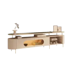Rack Bancada Aria 2.2 HB Moveis Off White Champagne