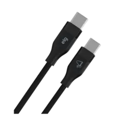 Cabo ELg USB-C 100W Nylon Trancado Reforcado 1 Metro  Preto