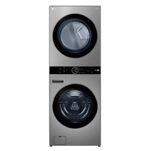Lava e Seca LG 17kg WashTower Com Inteligencia Artificial AIDD Aco Escovado 220V