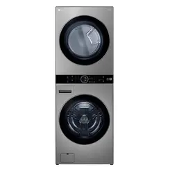 Lava e Seca LG WashTower™ 17kg com Inteligencia Artificial AIDD™ Aco Escovado 220V