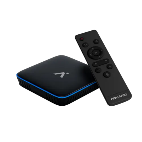 Smart TV Box Plus Aquario Android 4K Com Entrada Micro SD Ate 32Gb Preto
