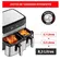 Fritadeira Arno Air Fryer Dual AFD2 8,3 Litros Digital 18000 Preto Inox  127V
