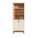 Cristaleira Mobler Paraty 4 Portas 4 Prateleiras Off White Canela