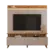 Home Mobler Petropolis 1.8 Com Painel  Para TV De Ate 70" 2 Portas Grigio Fosco Canela