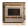 Home Mobler Petropolis 1.8 Com Painel  Para TV De Ate 70" 2 Portas Grigio Fosco Canela