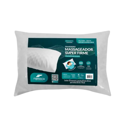 Travesseiro Massageador Fibrasca Super Firme Branco