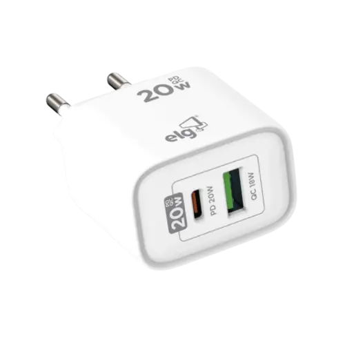 Carregador De Parede ELG Universal Bivolt Branco