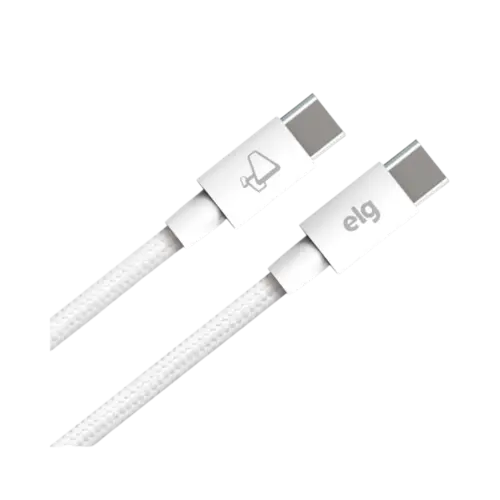Cabo USB-C ELG Para USB-C Recarga Rapida Ultra Flexivel Branco