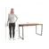 Mesa De Escritorio Kappesberg Industrial 136cm Canela Preto Fosco