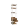 Armario Estante Menor 2 Gavetas 3 Prateleiras Canela Branco