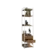 Armario Estante Menor 2 Gavetas 3 Prateleiras Canela Branco