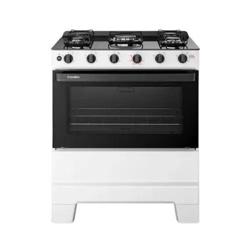 Fogao Piso Esmaltec Super Glass 5 Queimadores Com Mesa e Acendimento Automatico Branco