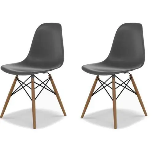 Par de Cadeira Eames Dsw Konkret E Madeira